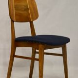 Set of six chairs design year 60,70 traditional slatted wood