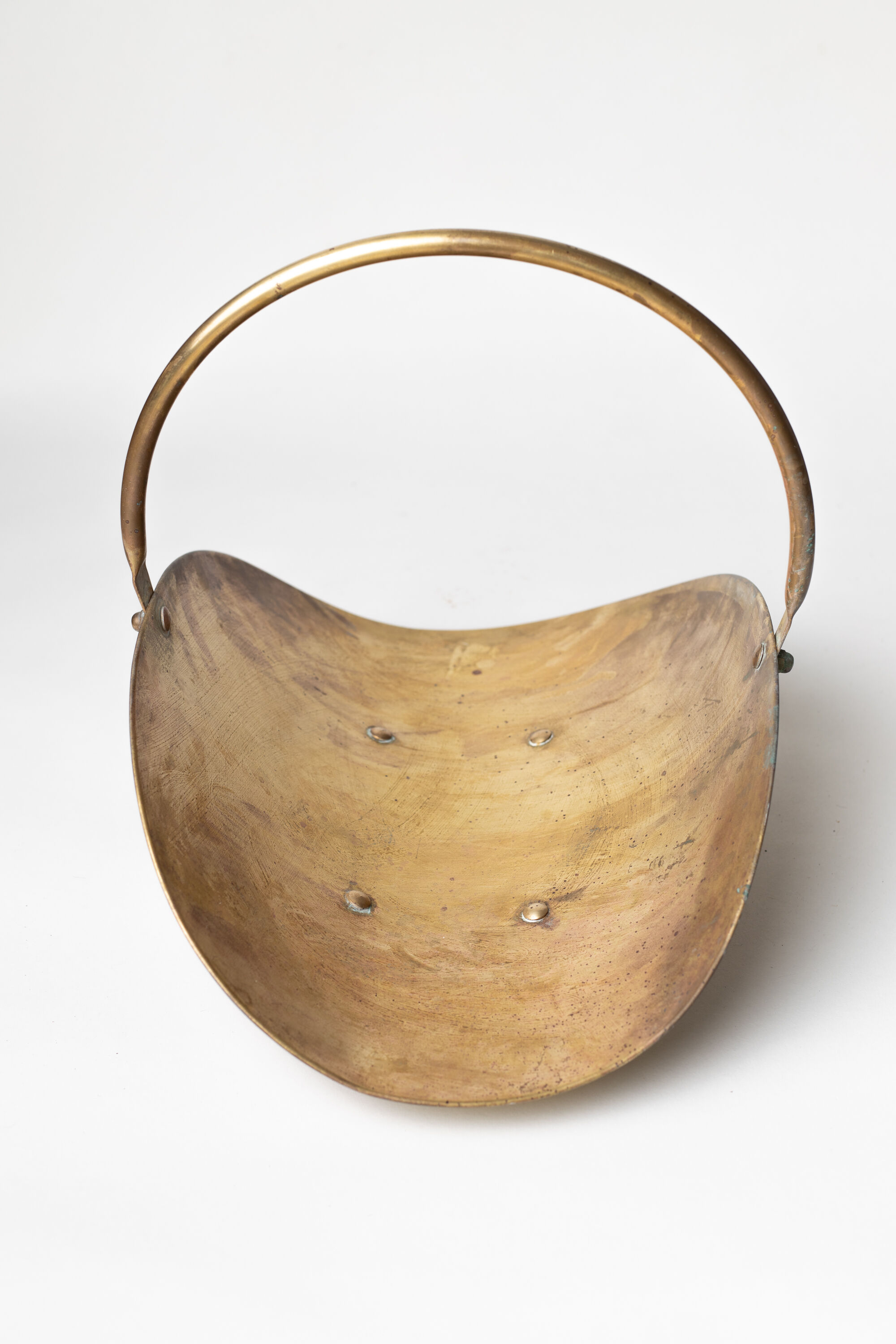 Vintage brass log holder