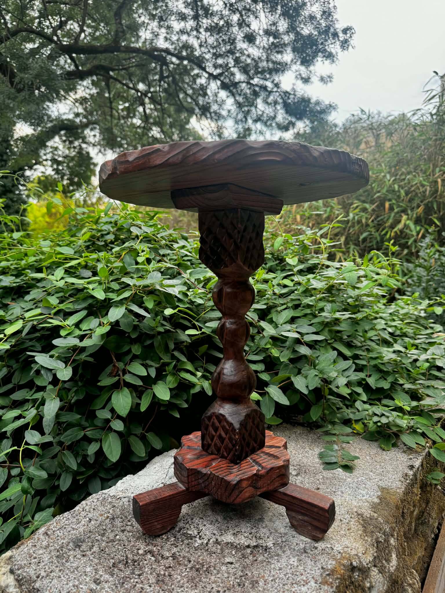 1950s wooden side table