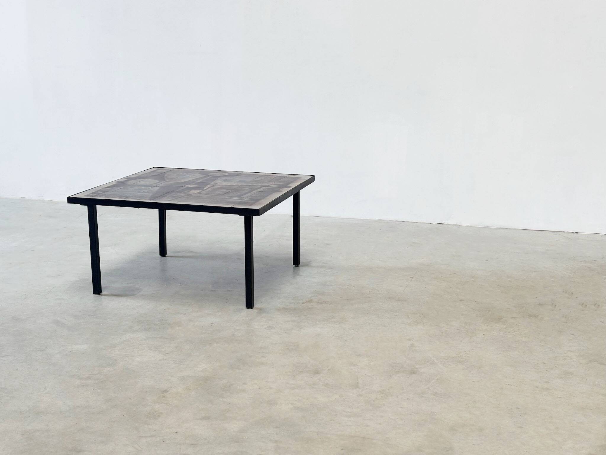 Belgian ceramic coffee table by Yves Rhayé