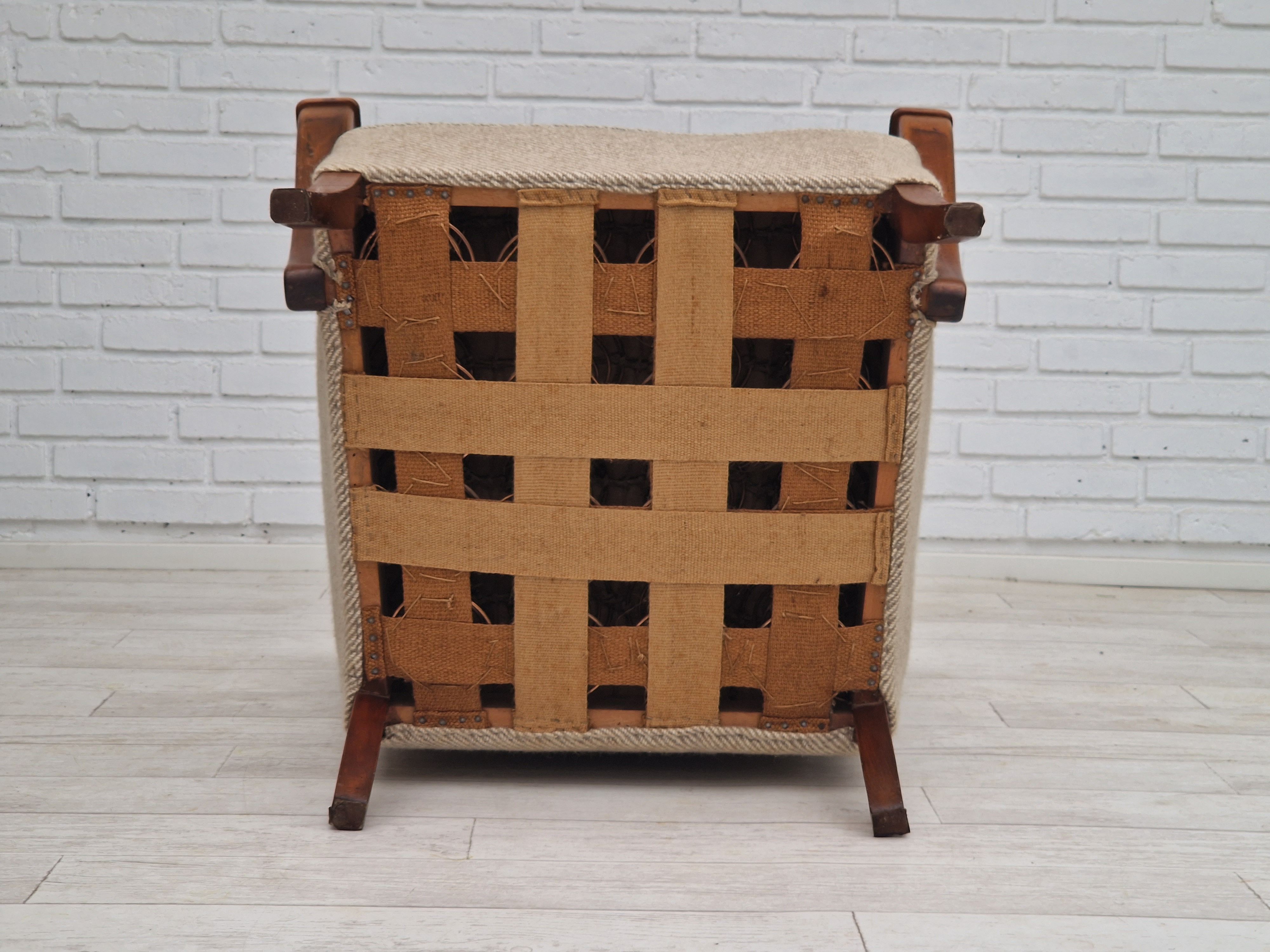 1960s, Danish design, armchair in quality furniture wool fabric.