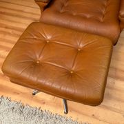 Armchair with footstool, By Ring Mebelfabrikk, Norway, 1960s