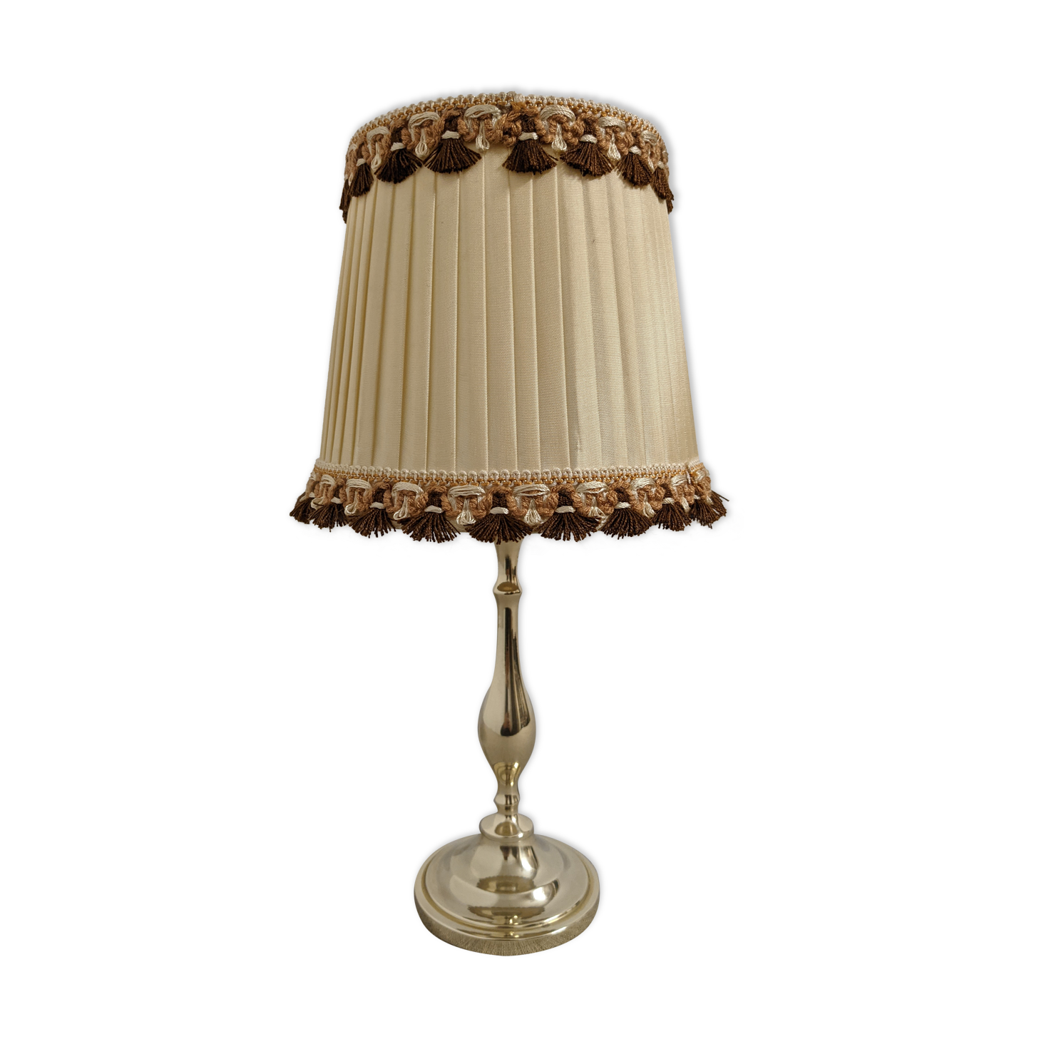 Vintage brass bedside lamp