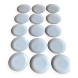 Set of 15 flat plates diameter 24 cm porcelain Scherzer