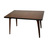 Table basse vintage bois pieds compas