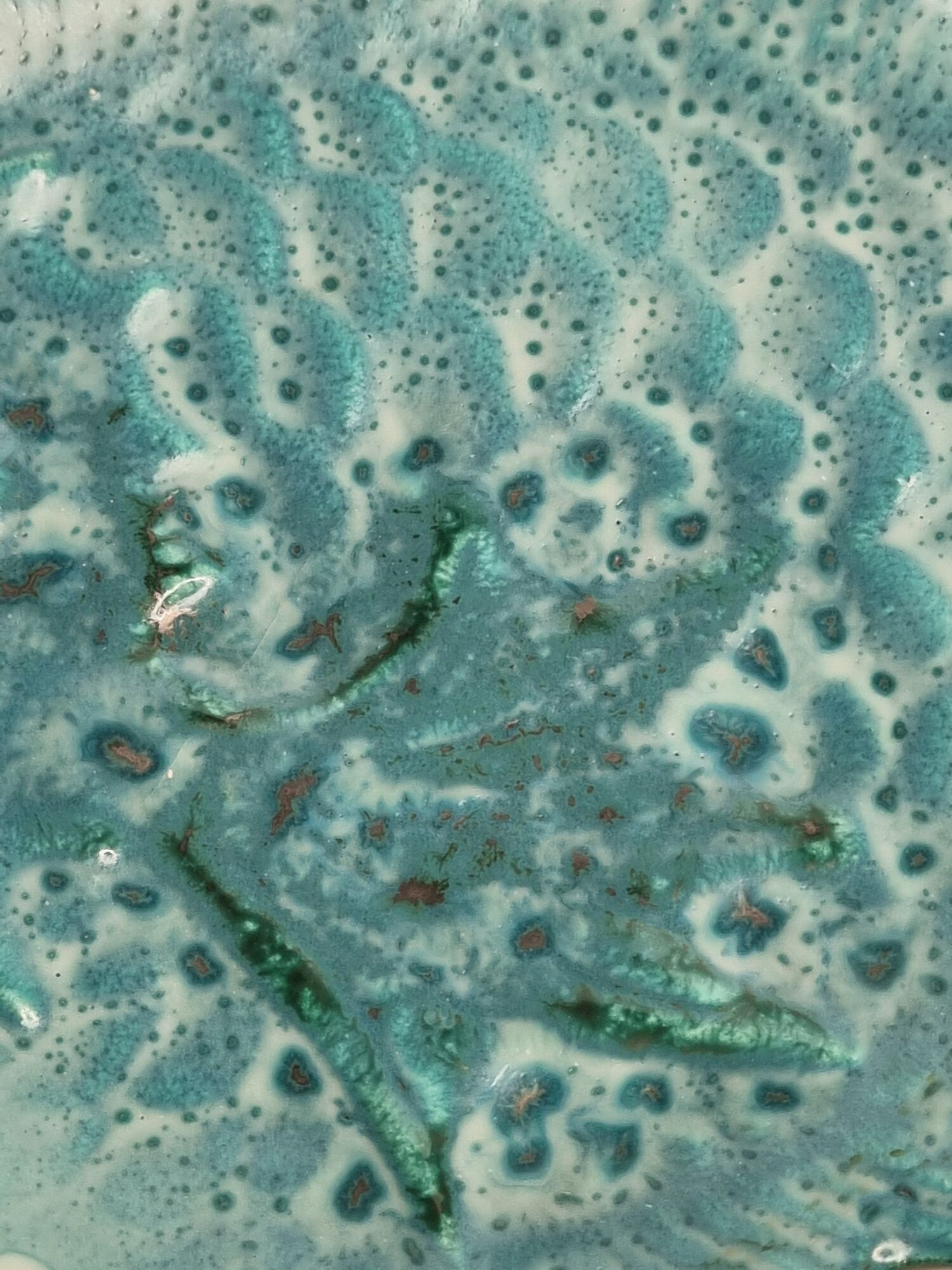 Cup, empty pocket "fat lava" in the form of cerulean blue fish, 28 cm