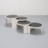 Cassina 780/783 Nesting Tables Gianfranco Frattini 1970s