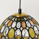 Colourful glass pendant lamp by Glashütte Limburg