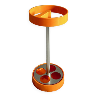 Vintage umbrella stand orange, 70's interior, space age