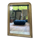 Louis-Philippe pearl mirror 151/111.5cm gilded with gold leaf, glass