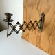 Accordion brass candle holder