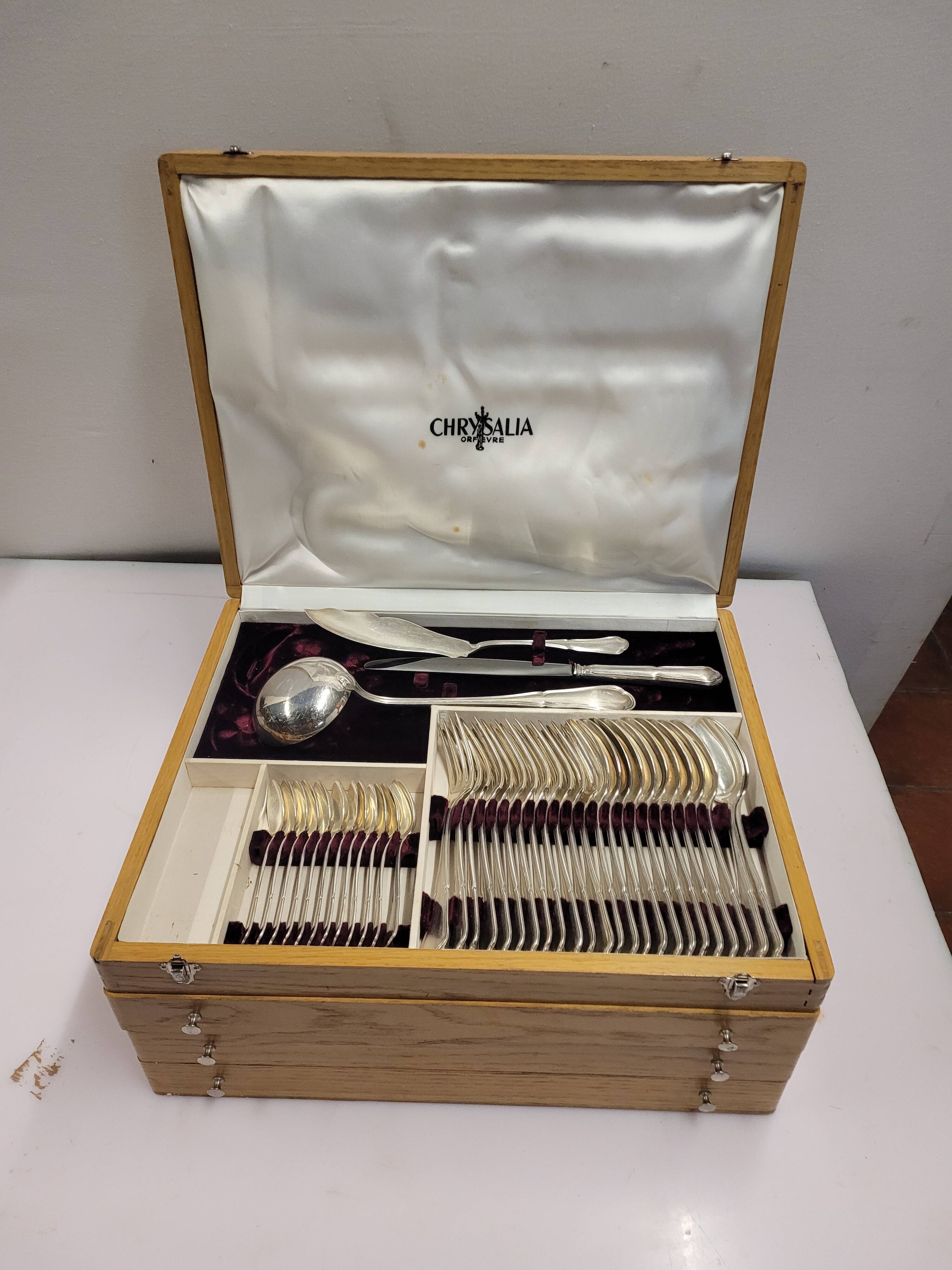 Cutlery set 170 pieces in chrome metal Goldsmith Chrysalia