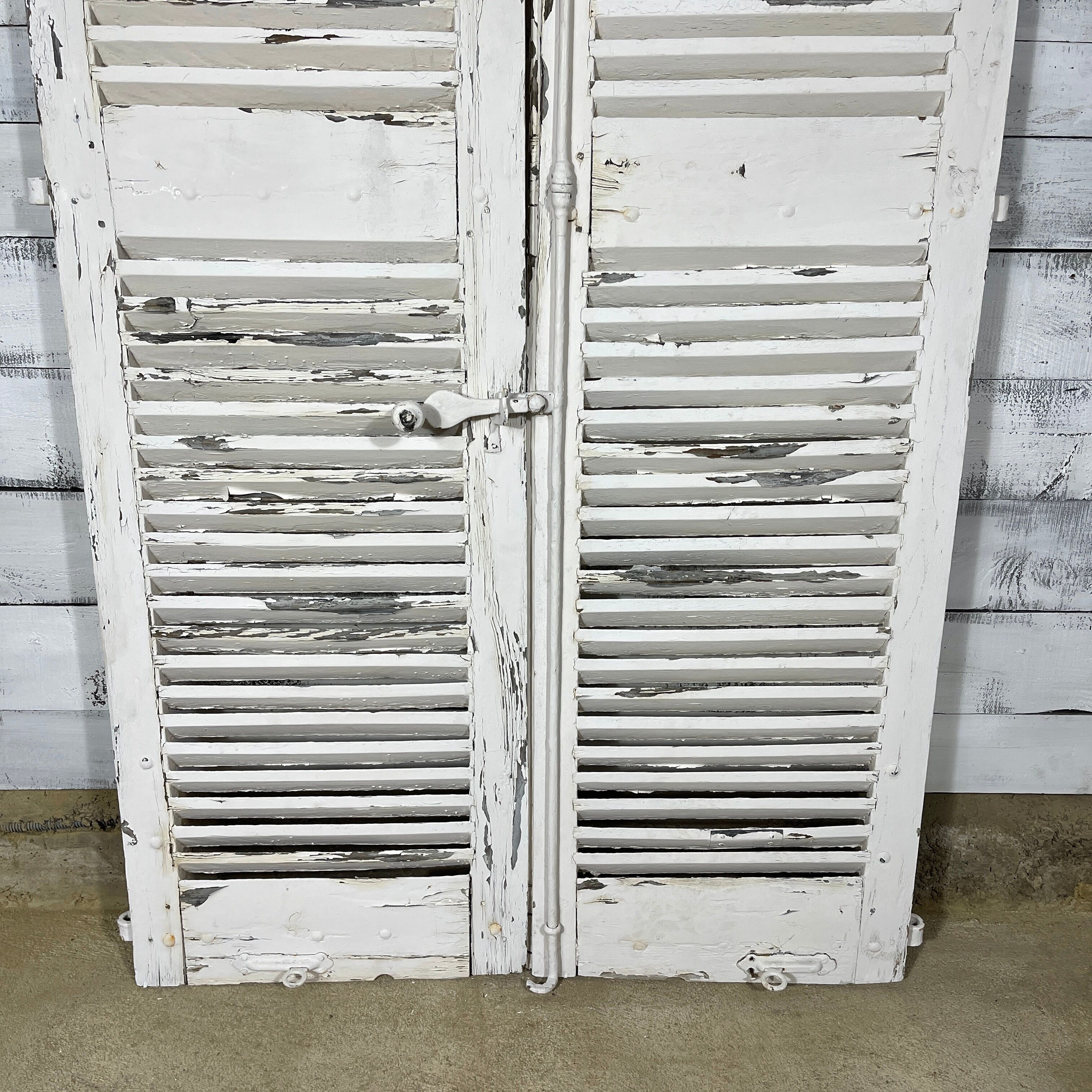 Pair of white shutters