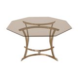 Italian octagonal metal dining table 70's