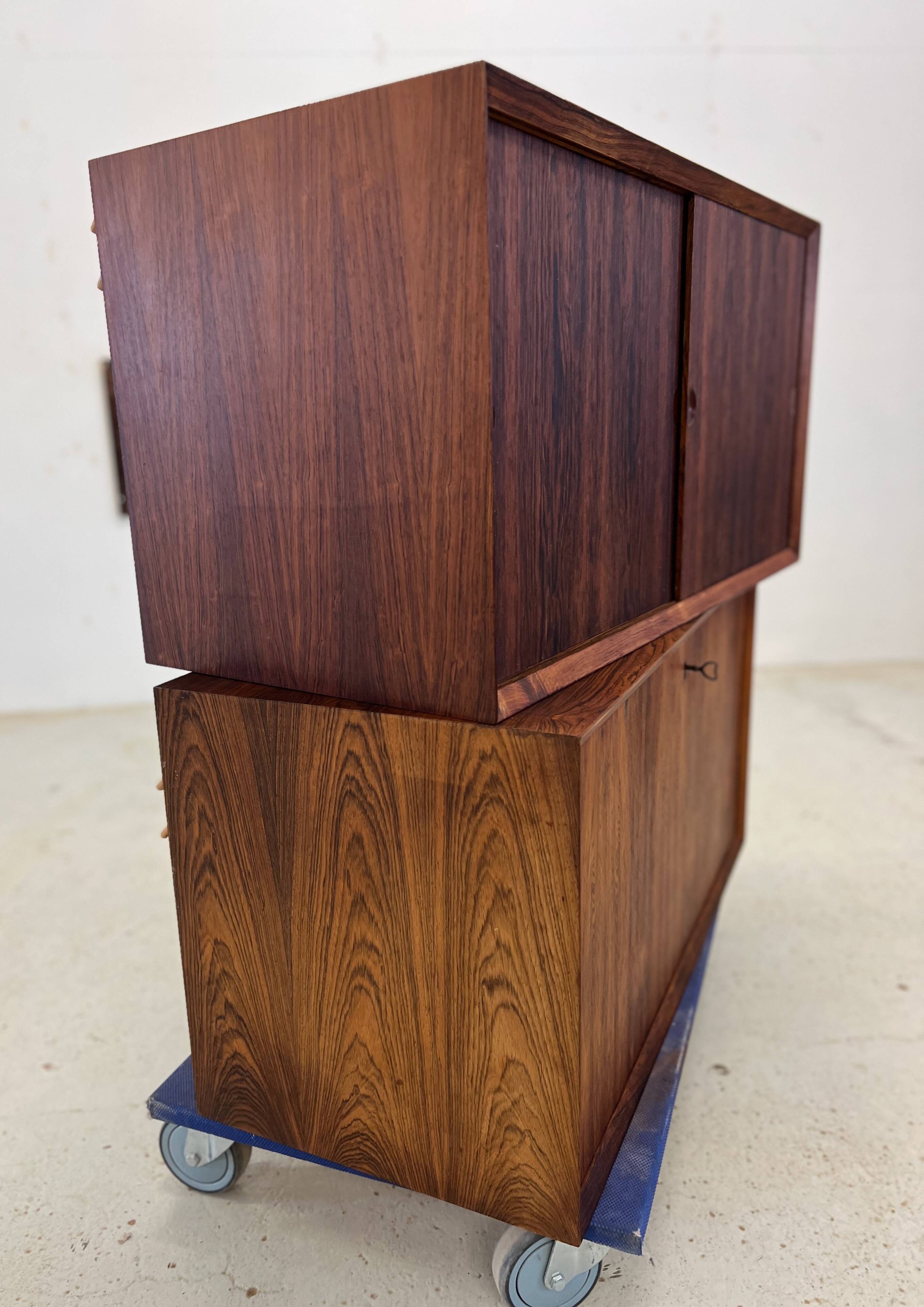 Poul Cadovius Royal System Rosewood Wall Mounted Sideboard 5