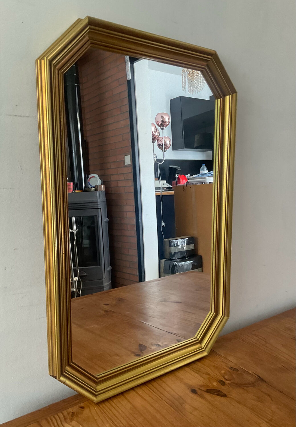 Deknudt vintage mirror in gilded wood