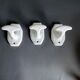 Set of 3 porcelain hooks