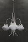 1960s Chrome Plated Chandelier with Murano Glass,  Italy
