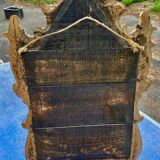 Carved and gilded wooden mirror with mercury ice sheet, Louis XV XVIIIth