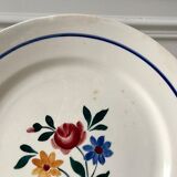 Plat rond Saint-Amand Céranord modèle "Gilberte" peint à la main années 30