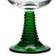 6 verres à vin d'Alsace pied torsadé vert