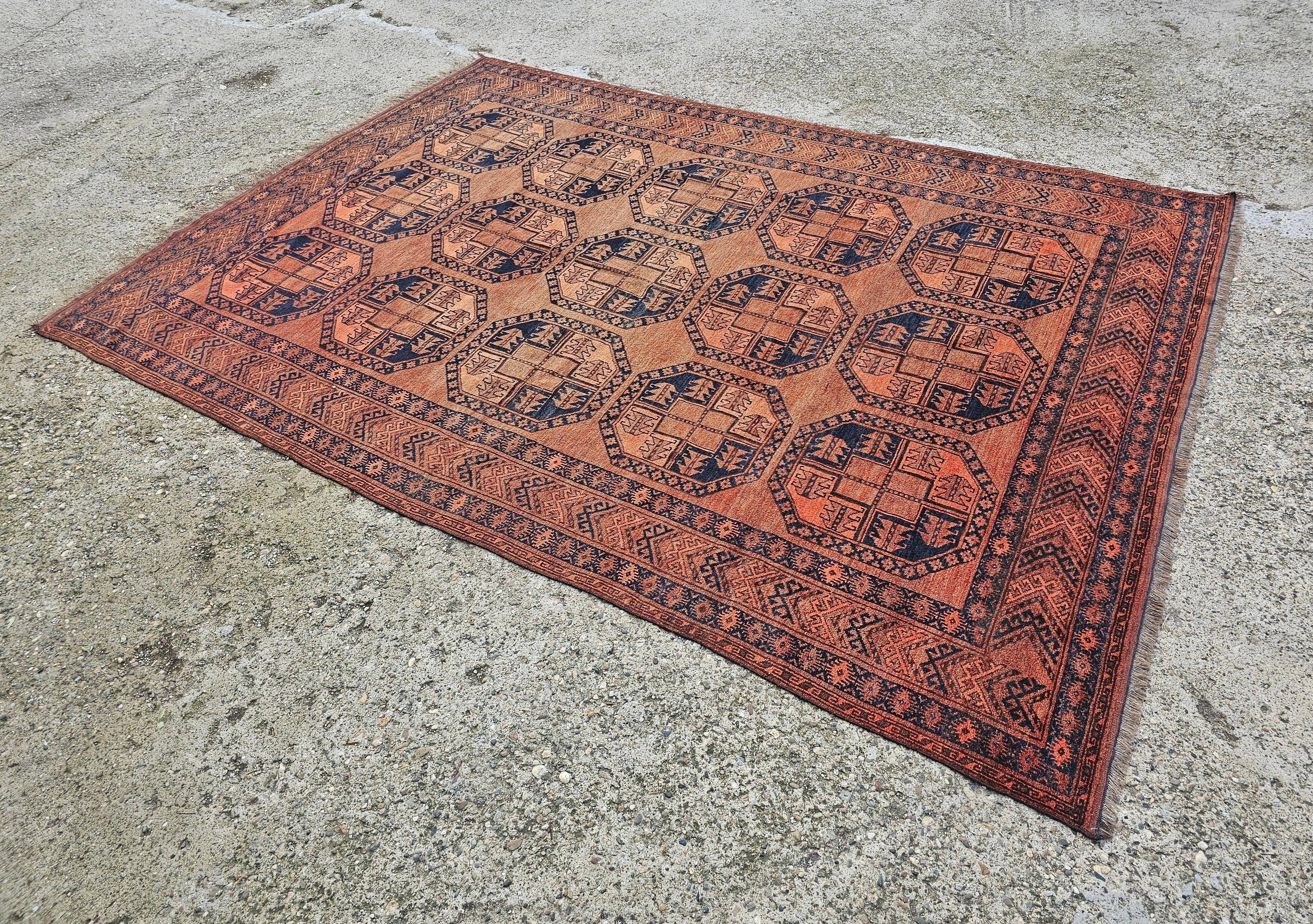 Ersari Afghan Antique XL hand-knotted wool silk rug