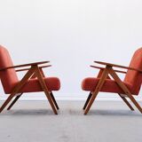 Mid Century Easy Chair Model B - 310 Var in Rusty Orange
