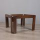 Vintage 1970s Coffee Table in Wood and Glass, Italian Design