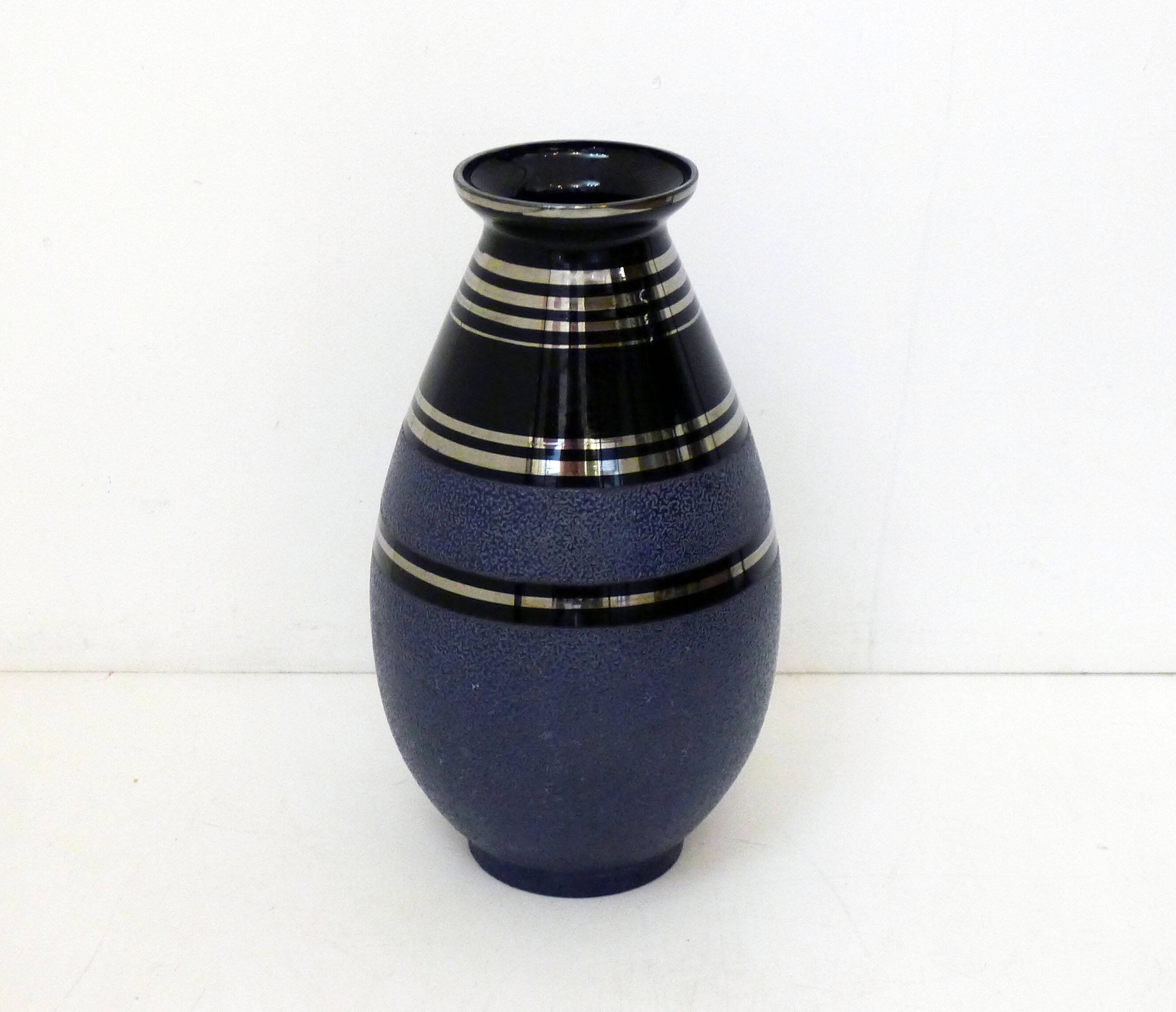 Vase art déco en verre Belgique