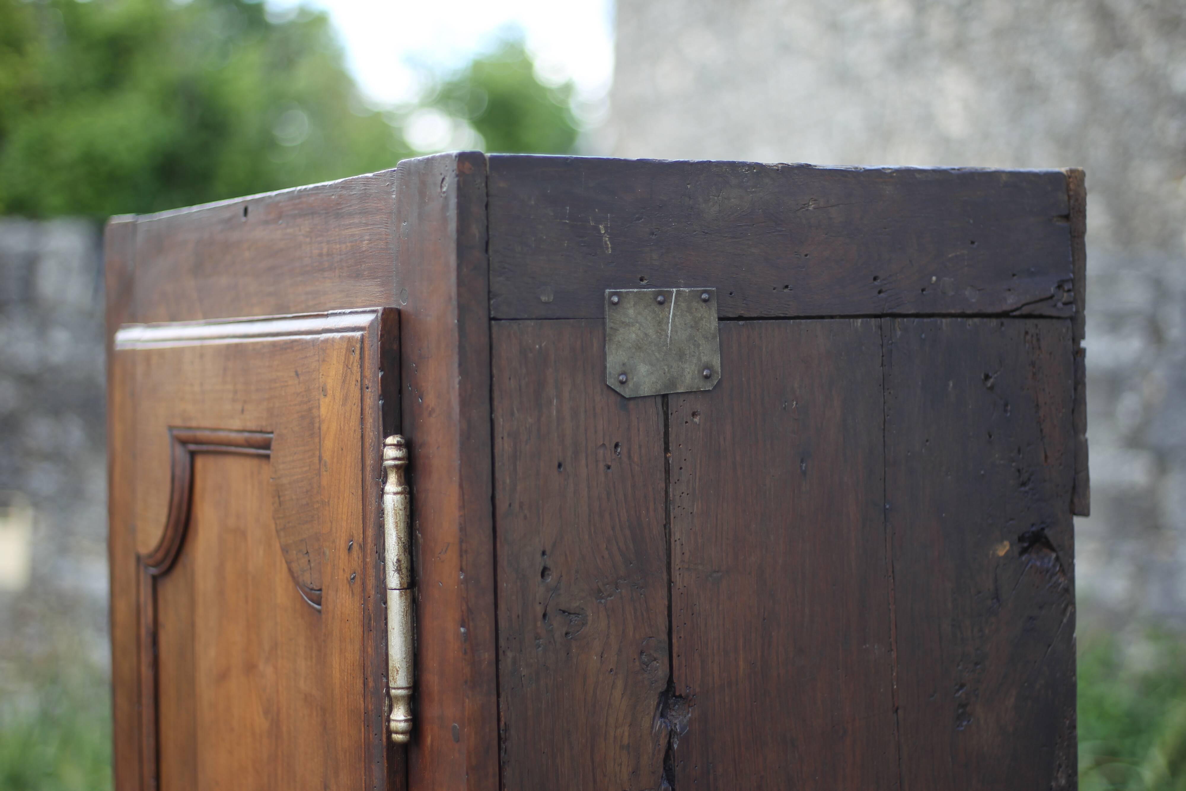 Old wardrobe, 1-door wooden wardrobe, old hosiery, storage unit, brutalist, 19th century