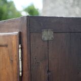 Old wardrobe, 1-door wooden wardrobe, old hosiery, storage unit, brutalist, 19th century