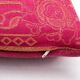 Set of 4 embroidered cushions with golden pink fuchsia elephant – 42x42 cm – front and back