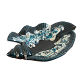 Void pocket vintage shell cut glazed ceramic