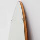 Vintage Organic triangle shaped mirror with wooden back, Belgium 1960s