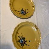 Plats de service Faience de Montpellier jaune