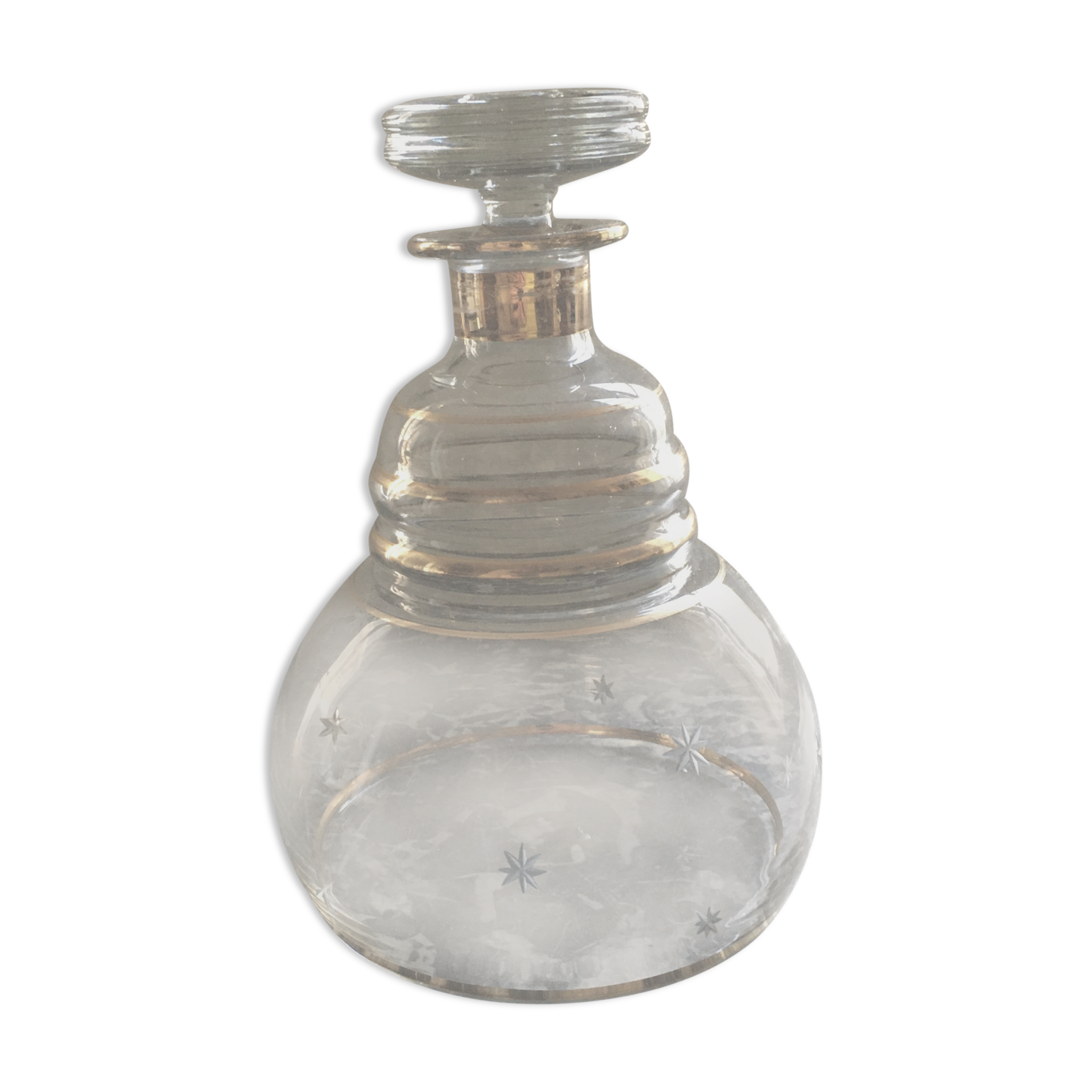 60'S gold glass carafe