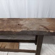 Old vintage wooden workbench