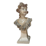 Small old framed oil on cardboard