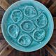 Set of 6 handmade concrete oyster plates