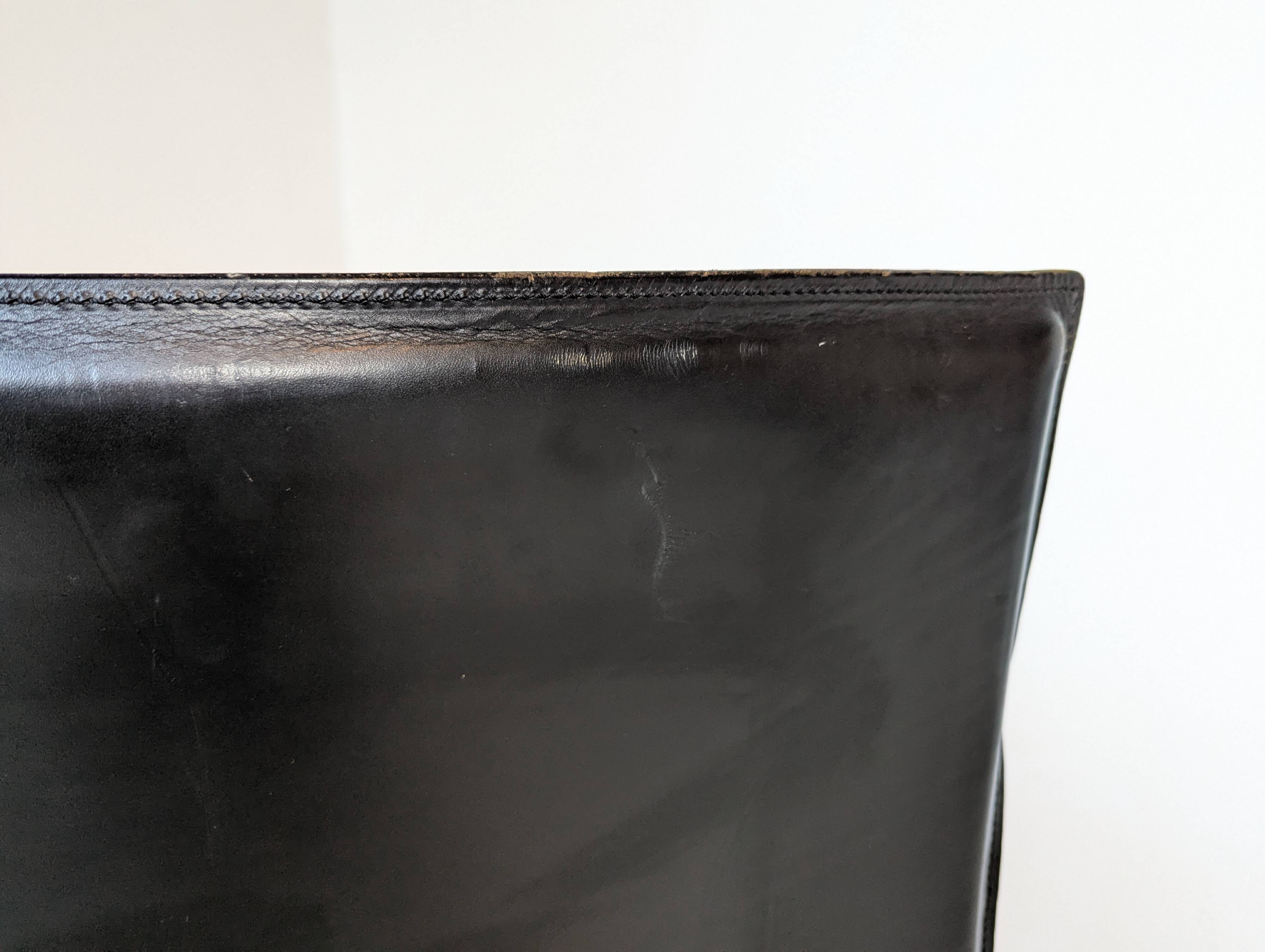 Italian designer leather bench, Enrico Pellizzoni