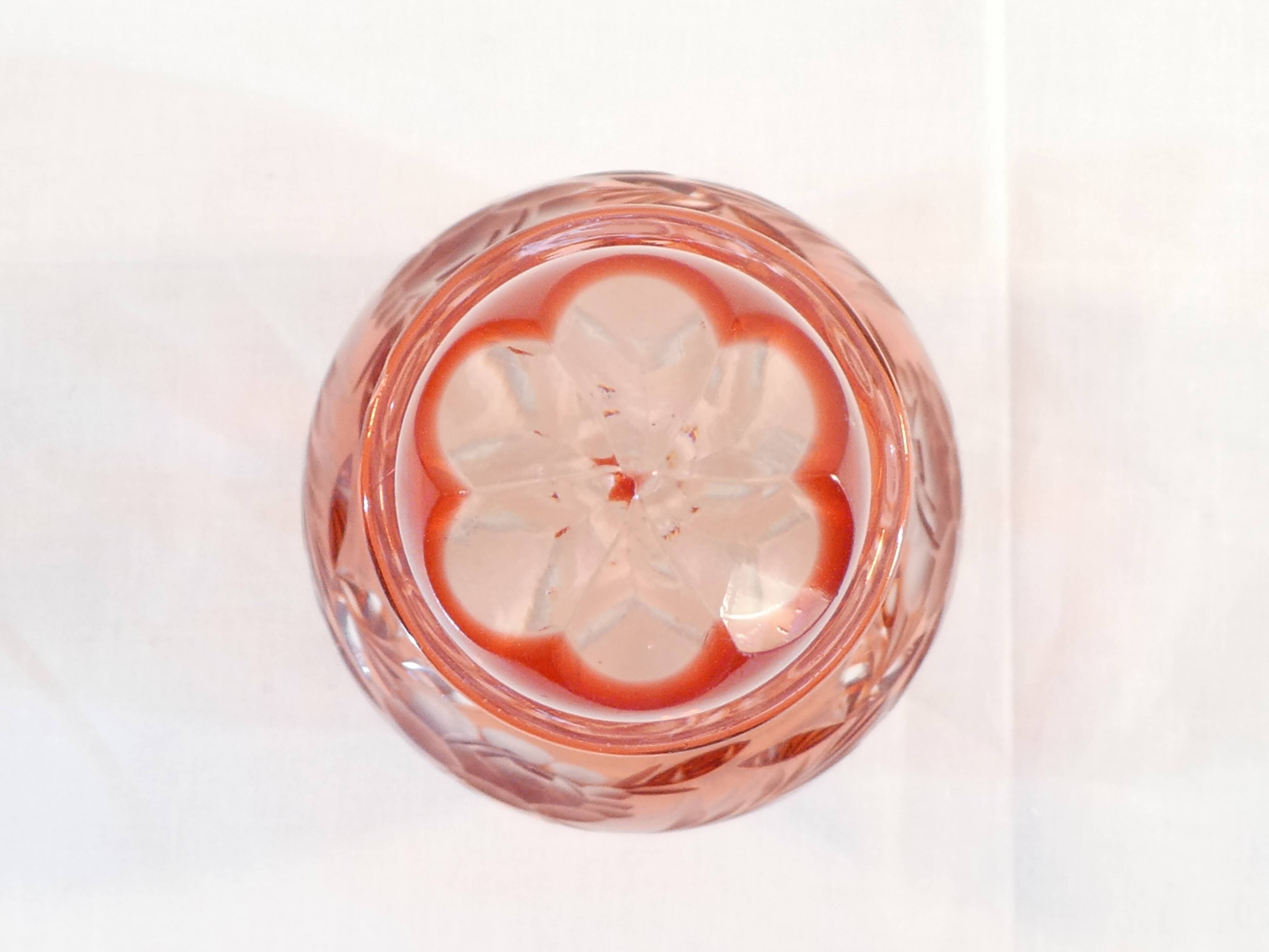 Amber pink Crystal Wine Decanter