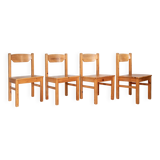 Set of 4 NC Sweden pine chairs, 1970