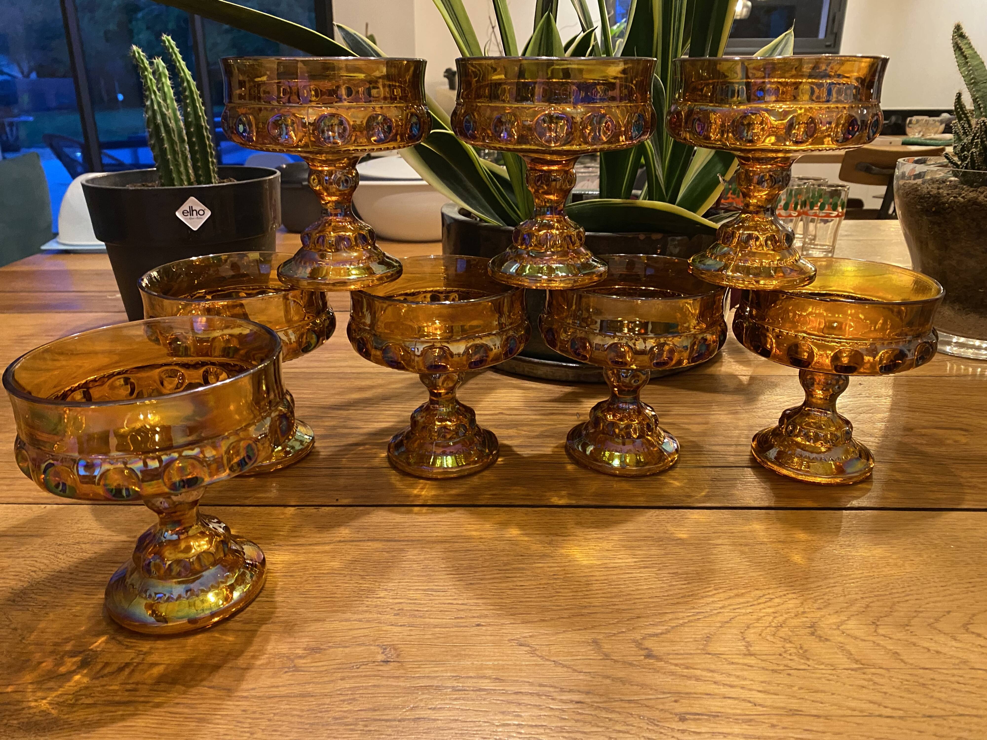 Carnival glass cup