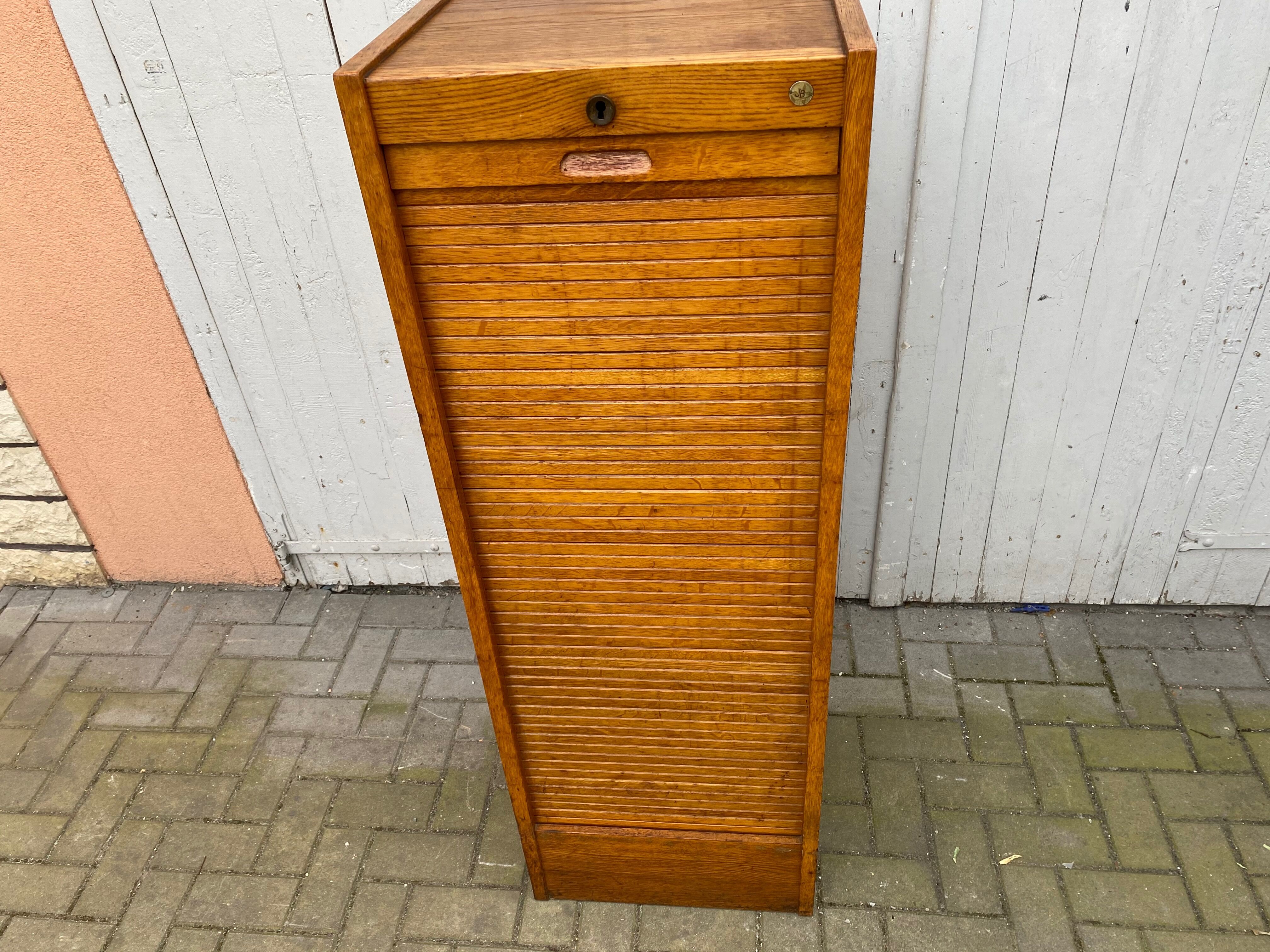 Industrial furniture notary binder with vintage j-b curtain 1960s