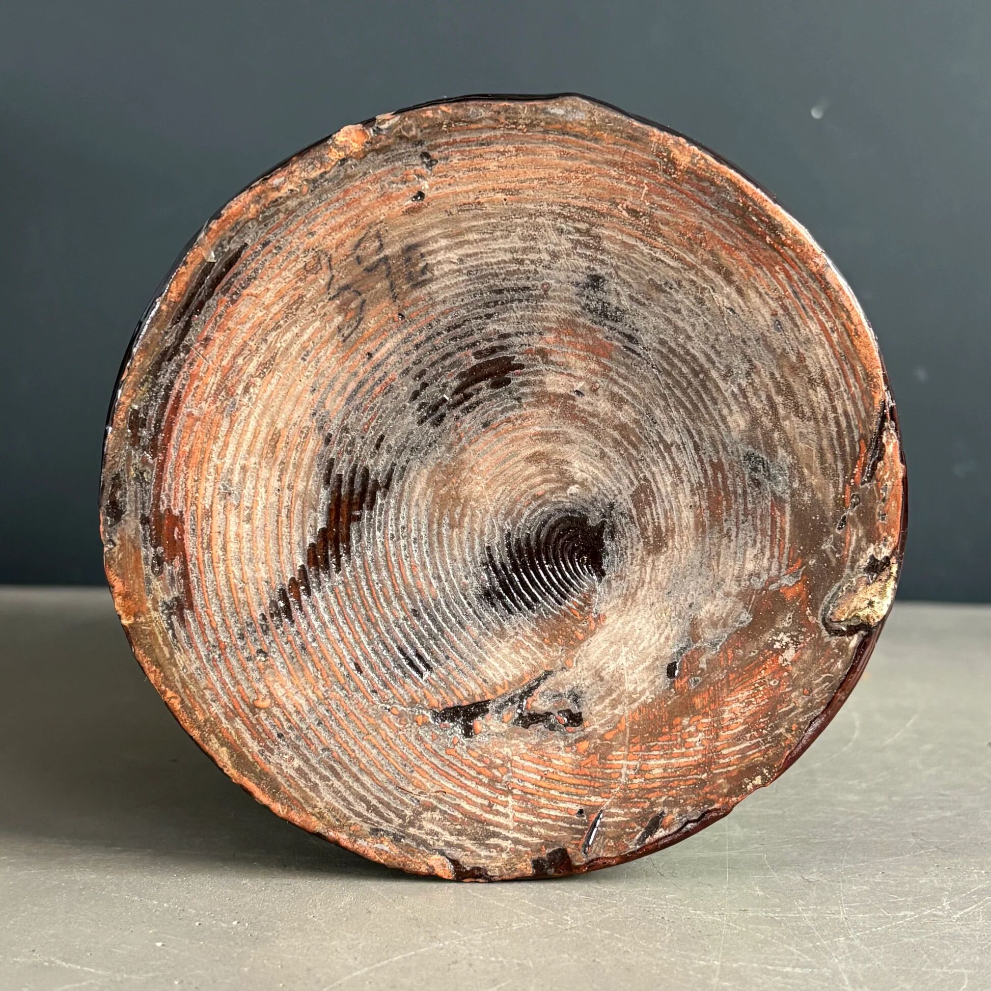 Bicolour vase in glazed terracotta - Savoyard craftsmanship