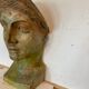 patinated hollow plaster sculpture "Bust of a goddess" XX century