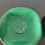 Set of 2 MoëtetChandon vintage cup, empty pockets, coasters or bottle bottoms.