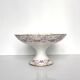 Compote dish on pedestal / fruit bowl in Limoges porcelain with floral garlands and ribbons | “Vieux Bernardaud” D&C (Delinières & Cie) | late 19th century