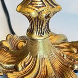 Chic bronze lamp with vintage gold patina
