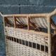 Wall shelf or to be placed in unique Japanese style rattan vintage pagoda